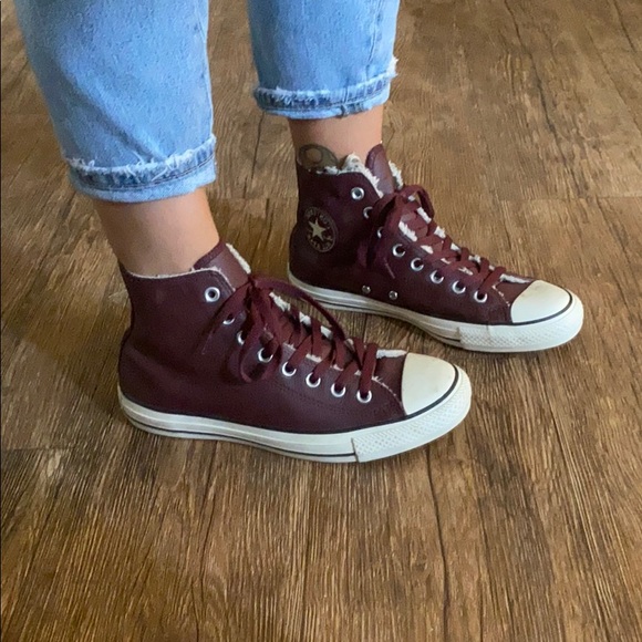 fleece lined converse sneakers